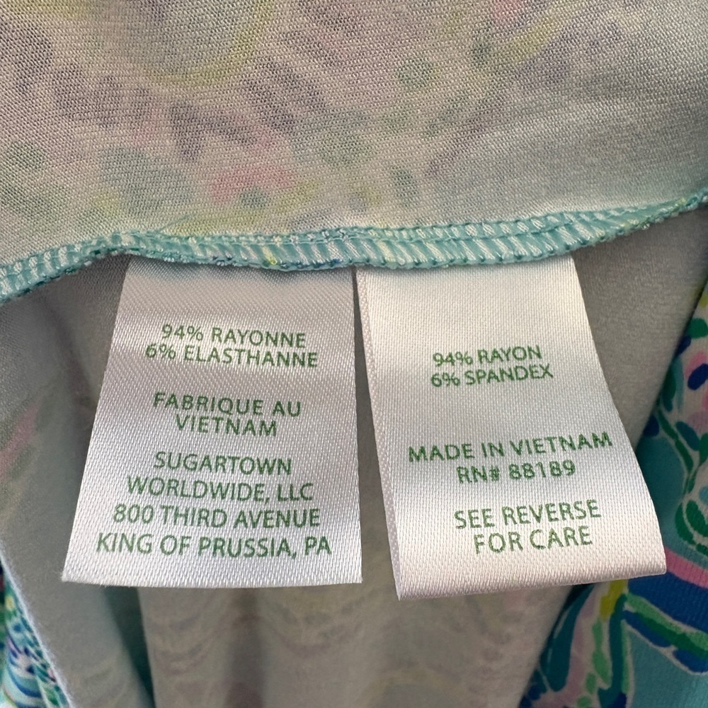 Lilly Pulitzer Gianni Skort Romper in "Bermuda Blue Turtle" XL - Picture 6 of 9